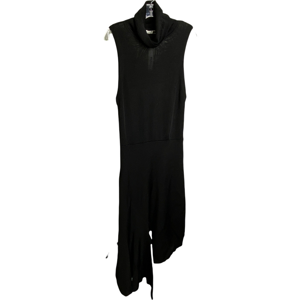 Alice + Olivia Women Dress Black Knit Sleeveless Turtle Neck Cotton L NWT $440